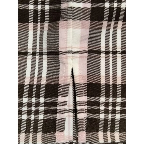 BP Plaid Adjustable Spaghetti Strap Dress With Front Split & Back Zip Size 2X - Picture 7 of 12